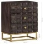 Nachttisch aus massivem schwarzem Mangoholz, 40 x 30 x 50 cm von , Nachttische - Ref: Foro24-320813, Preis: 141,38 €, Rabatt: %