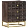 Mesita de noche de madera maciza de mango negro 40x30x50 cm de , Mesitas de noche - Ref: Foro24-320813, Precio: 141,38 €, Des...
