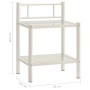 Nachttische 2 Einheiten aus weißem Metall und transparentem Glas von vidaXL, Nachttische - Ref: Foro24-325094, Preis: 51,73 €...