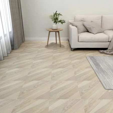 Self-adhesive floor planks 55 units PVC 5.11 m² beige stripes by , Floors and carpets - Ref: Foro24-324681, Price: 78,35 €, D...