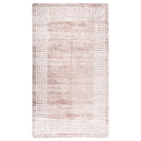 Alfombra lavable antideslizante beige 190x300 cm