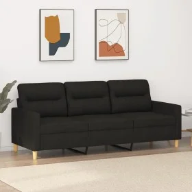 3-Sitzer-Sofa aus schwarzem Stoff, 180 cm von , Sofas - Ref: Foro24-359247, Preis: 256,11 €, Rabatt: %
