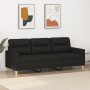 Sofá de 3 plazas de tela negro 180 cm de , Sofás - Ref: Foro24-359247, Precio: 300,89 €, Descuento: %