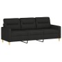 Sofá de 3 plazas de tela negro 180 cm de , Sofás - Ref: Foro24-359247, Precio: 300,89 €, Descuento: %