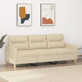 3-seater cream fabric sofa 180 cm by , Sofas - Ref: Foro24-359245, Price: 255,43 €, Discount: %