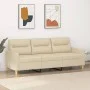 3-seater cream fabric sofa 180 cm by , Sofas - Ref: Foro24-359245, Price: 255,43 €, Discount: %