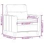 Hellgelber Stoffsessel 60 cm von , Sofas - Ref: Foro24-359224, Preis: 130,39 €, Rabatt: %