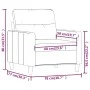 Light yellow fabric armchair 60 cm by , Sofas - Ref: Foro24-359224, Price: 127,97 €, Discount: %