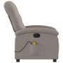 Taupe gray fabric reclining massage chair by , Armchairs - Ref: Foro24-371747, Price: 219,39 €, Discount: %
