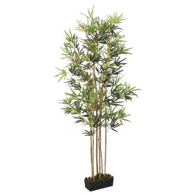 Árbol de bambú artificial con 552 hojas verde 120 cm