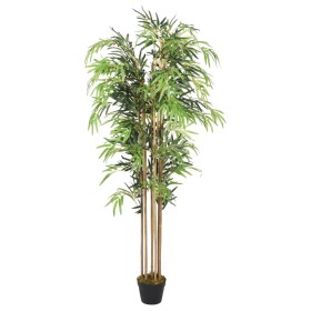 Árbol de bambú artificial con 730 hojas verde 120 cm
