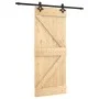Puerta corredera con herrajes madera maciza de pino 85x210 cm by , Doors - Ref: Foro24-3203137, Price: 182,40 €, Discount: %