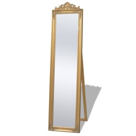 Espejo de pie estilo barroco dorado 160x40 cm