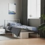Bettgestell aus Metall mit weißem Kopfteil 100x200 cm von , Betten und Lattenroste - Ref: Foro24-355507, Preis: 64,89 €, Raba...