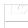 Estructura de cama de metal con cabecero blanco 100x200 cm de , Camas y somieres - Ref: Foro24-355507, Precio: 63,83 €, Descu...