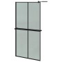 Duschwand mit ESG-Glasablage und schwarzem Aluminium 100x195cm von , Duschwände und Duschwände - Ref: Foro24-3185477, Preis: ...
