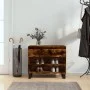 Smoked oak plywood shoe cabinet 70x36x60 cm by , Shoe racks and shoe organizers - Ref: Foro24-831449, Price: 62,28 €, Discoun...