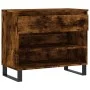 Smoked oak plywood shoe cabinet 70x36x60 cm by , Shoe racks and shoe organizers - Ref: Foro24-831449, Price: 62,28 €, Discoun...