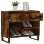 Smoked oak plywood shoe cabinet 70x36x60 cm by , Shoe racks and shoe organizers - Ref: Foro24-831449, Price: 62,28 €, Discoun...