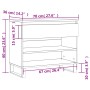 Schuhschrank aus geräuchertem Eichensperrholz, 70 x 36 x 60 cm von , Schuhregale und Schuhorganisatoren - Ref: Foro24-831449,...