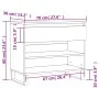 Smoked oak plywood shoe cabinet 70x36x60 cm by , Shoe racks and shoe organizers - Ref: Foro24-831449, Price: 62,28 €, Discoun...
