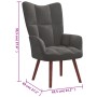 Sillón de relax de terciopelo gris oscuro de , Sillones - Ref: Foro24-328052, Precio: 107,31 €, Descuento: %