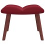 Relaxation armchair with red velvet stool by , Armchairs - Ref: Foro24-328067, Price: 142,26 €, Discount: %