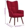 Entspannungssessel mit rotem Samthocker von , Sessel - Ref: Foro24-328067, Preis: 124,50 €, Rabatt: %