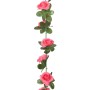 Guirnaldas de flores artificiales 6 uds rojo y rosa 240 cm