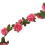 Guirnaldas de flores artificiales 6 uds rojo y rosa 240 cm