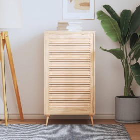 Solid pine wood slatted closet door 99.3x59.4 cm by , cabinet doors - Ref: Foro24-151139, Price: 55,39 €, Discount: %