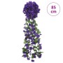 Artificial flower garlands 3 pcs dark purple 85 cm by , Crowns and garlands - Ref: Foro24-359049, Price: 18,89 €, Discount: %