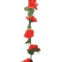 Guirnaldas de flores artificiales 6 uds rojo 250 cm