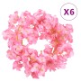 Künstliche Blumengirlanden 6 Stück dunkelrosa 180 cm von , Kronen und Girlanden - Ref: Foro24-359056, Preis: 20,19 €, Rabatt: %