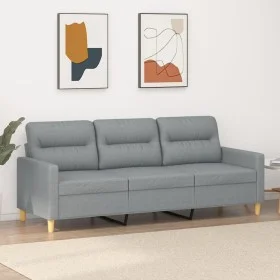 3-seater sofa in light gray fabric 180 cm by , Sofas - Ref: Foro24-359243, Price: 256,37 €, Discount: %