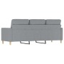 3-Sitzer-Sofa aus hellgrauem Stoff, 180 cm von , Sofas - Ref: Foro24-359243, Preis: 272,09 €, Rabatt: %