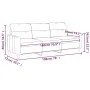 3-seater sofa in light gray fabric 180 cm by , Sofas - Ref: Foro24-359243, Price: 256,37 €, Discount: %