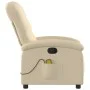 Sillón de masaje reclinable de tela crema de , Sillones - Ref: Foro24-371748, Precio: 217,16 €, Descuento: %