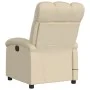 Sillón de masaje reclinable de tela crema de , Sillones - Ref: Foro24-371748, Precio: 217,16 €, Descuento: %