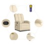Cream Fabric Reclining Massage Chair by , Armchairs - Ref: Foro24-371748, Price: 219,22 €, Discount: %