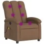 Sillón reclinable con masaje de tela marrón de , Sillones - Ref: Foro24-371743, Precio: 220,70 €, Descuento: %