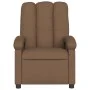 Sillón reclinable con masaje de tela marrón de , Sillones - Ref: Foro24-371743, Precio: 220,70 €, Descuento: %