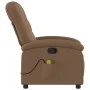 Sillón reclinable con masaje de tela marrón de , Sillones - Ref: Foro24-371743, Precio: 220,70 €, Descuento: %