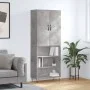 Aparador alto madera contrachapada gris hormigón 69,5x34x180 cm de , Aparadores - Ref: Foro24-3198117, Precio: 130,92 €, Desc...