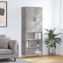 Concrete gray plywood tall sideboard 69.5x34x180 cm by , Sideboards - Ref: Foro24-3198117, Price: 132,65 €, Discount: %