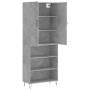 Concrete gray plywood tall sideboard 69.5x34x180 cm by , Sideboards - Ref: Foro24-3198117, Price: 132,65 €, Discount: %