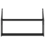 Estantería pared 2 niveles madera ingeniería negro 80x21x51 cm de , Estantes y estanterías - Ref: Foro24-835464, Precio: 30,1...
