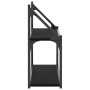 2-tier black engineered wood wall shelf 80x21x51 cm by , Shelves and shelves - Ref: Foro24-835464, Price: 30,59 €, Discount: %