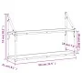 Estantería pared 2 niveles madera ingeniería negro 80x21x51 cm de , Estantes y estanterías - Ref: Foro24-835464, Precio: 30,1...