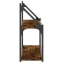 2-tier smoked oak wood wall shelf 80x21x51 cm by , Shelves and shelves - Ref: Foro24-835466, Price: 27,20 €, Discount: %